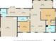 Detailed floor plan of a home showcasing the layout and dimensions of rooms, including kitchen, bedrooms, and living areas at 14481 Sw 112Th Cir, Dunnellon, FL 34432