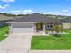 Attractive single-story home with gray siding, a two-car garage, and a landscaped front yard for curb appeal at 16192 Se 104Th Ter, Summerfield, FL 34491