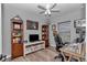 Well-lit home office with a built-in bookshelf and dedicated desk space at 16969 Sw 40Th Cir, Ocala, FL 34473