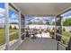 Screened patio with comfortable seating and a view of the landscaped backyard at 16969 Sw 40Th Cir, Ocala, FL 34473