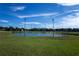 Community basketball court offers a recreational area for residents, set against a backdrop of lush greenery and blue skies at 4225 Sw 57Th Ave, Ocala, FL 34474