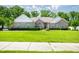 Charming brick home with a well-manicured front lawn, lush landscaping, and a welcoming entrance at 4812 Se 12Th Pl, Ocala, FL 34471