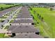 Sprawling aerial view showcases a neatly planned residential area with lush lawns and identical houses against a green backdrop at 6051 Sw 93Rd Cir, Ocala, FL 34481