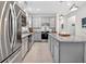 Well-equipped kitchen with gray cabinets, stainless steel appliances, and granite countertops at 6051 Sw 93Rd Cir, Ocala, FL 34481