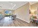 Bright dining area with modern table set and sliding glass doors to the outdoors at 7750 Sw 87Th Ave, Ocala, FL 34481