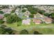 Serene aerial view of a golf course neighborhood with tree-lined streets and mature landscaping at 13015 Se 93Rd Cir, Summerfield, FL 34491