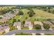 Aerial view of a neighborhood showcasing lush landscaping and golf course proximity at 13495 Se 93Rd Court Rd, Summerfield, FL 34491