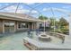 A relaxing outdoor space with seating near a cozy fire pit in the backyard at 13495 Se 93Rd Court Rd, Summerfield, FL 34491
