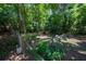 Enclosed backyard with mature trees, a small structure, and ample space for outdoor activities at 20549 9Th St, Mc Intosh, FL 32664