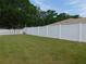 Spacious backyard, with a white privacy fence, perfect for outdoor activities and relaxation at 2909 Ne 25Th St, Ocala, FL 34470