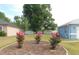 Well-manicured garden bed with pink flowering bushes complementing the home's exterior at 2909 Ne 25Th St, Ocala, FL 34470