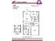 Detailed floor plan showcasing the layout of a 4-bedroom, 2-bath home with kitchen, dining, and living areas at 3143 Ne 46Th Ave, Ocala, FL 34470