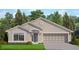 Charming one-story home with a two-car garage, manicured lawn, and mature landscaping at 3203 Ne 46Th Ave, Ocala, FL 34470