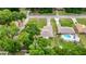 Aerial view showing proximity to a community swimming pool, homes and tree coverage at 5263 Nw 62Nd Nw Ave, Ocala, FL 34482