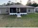 Screened-in patio with nice grass and landscaping at 5263 Nw 62Nd Nw Ave, Ocala, FL 34482