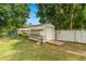 Backyard storage shed in fenced yard, offering extra storage at 5263 Nw 62Nd Nw Ave, Ocala, FL 34482