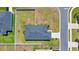 Aerial view of well-manicured property, fenced in yard, and manicured lawns at 5621 Sw 90Th Ln, Ocala, FL 34476