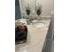 Bathroom vanity features a marble countertop, modern faucet, and decorative accents at 5667 Sw 92Nd Pl, Ocala, FL 34476