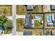 Aerial view of a single-Gathering home featuring a private backyard pool, patio area, and well-maintained landscaping at 7 Larch Dr, Ocala, FL 34480