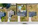 Aerial view of a single-Gathering home with a pool, large backyard, and private driveway at 7 Larch Dr, Ocala, FL 34480