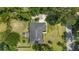 Aerial view showcasing the roof, landscaping, and privacy of the backyard at 3880 Sw 6Th Ave, Ocala, FL 34471
