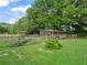 Exterior shot of wooded chicken coop with fenced enclosure on lush green grass at 402 Sw 127Th Pl, Ocala, FL 34473