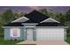 Charming single-story home with a two-car garage and a well-maintained lawn at dusk at 4651 Ne 32Nd Pl, Ocala, FL 34470