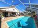 Sparkling pool with a screened-in enclosure, patio, and outdoor seating area at 6312 Sw 60Th Ct, Ocala, FL 34474
