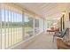 Enclosed sunroom with carpet offers great views of the lovely community at 688 Midway Dr # B, Ocala, FL 34472