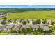 Aerial view of the neighborhood displaying community homes with green spaces and open fields in the background at 7263 Sw 99Th Cir, Ocala, FL 34481