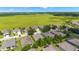 Scenic aerial view of a community showcasing well-maintained homes and lush green surroundings at 7263 Sw 99Th Cir, Ocala, FL 34481