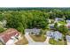 Aerial view of a single story home with mature trees and landscaping at 8137 Sw 117Th Loop, Ocala, FL 34481