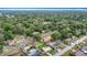 Panoramic aerial view of the neighborhood with mature trees and single Gathering homes at 1520 Ne 17Th Ave, Ocala, FL 34470