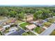 An aerial showcases a residential landscape featuring homes with pools and expansive yards at 1520 Ne 17Th Ave, Ocala, FL 34470