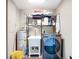 Functional laundry area with a utility sink, newer washer, and a water heater at 1520 Ne 17Th Ave, Ocala, FL 34470