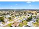 Overhead image featuring a home in a peaceful residential area with lush landscaping and clear blue skies at 17890 Se 96Th Ct, Summerfield, FL 34491