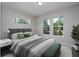 Cozy bedroom features large windows, soft lighting, and comfortable decor at 2050 Nw 79Th Loop, Ocala, FL 34475