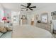 Bright bedroom with an ensuite bathroom and a neutral color palette at 36 Gordon Ct, Leesburg, FL 34788