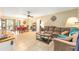 Open-concept living room and dining room featuring tile floors at 3800 Ne 24Th Ct, Ocala, FL 34479