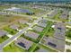 A picturesque aerial view of a neighborhood with green lawns, mature landscaping and a community pond at 9237 Sw 60Th Terrace Rd, Ocala, FL 34476