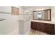 Modern bathroom with a glass-enclosed shower and stylish vanity at 9607 Sw 79Th Lane Rd, Ocala, FL 34481