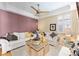 Living room with plush sofas, decorative pillows, and a unique coffee table at 1429 Sw 160Th Ln, Ocala, FL 34473