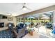 Inviting screened-in patio with comfortable seating and views of the golf course at 15119 Sw 14Th Avenue Rd, Ocala, FL 34473