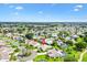 Beautiful aerial view showcases a meticulously landscaped community with lush greenery under a clear, sunny sky at 3141 Roswell Rd, The Villages, FL 32162
