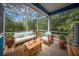 Screened porch featuring comfortable seating and a tranquil view of the surrounding trees at 12690 Ne Highway 315, Fort Mc Coy, FL 32134