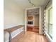 Dining area with a wooden table next to a window and doorway to the living room at 1610 Se 22Nd Ave, Ocala, FL 34471