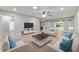 Bright living room with neutral furnishings, stylish rug, and ample natural light at 19028 Sw 101 Pl, Dunnellon, FL 34432