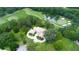 Beautiful aerial view showcases the home nestled within a lush golf course with a serene pond at 4026 Nw 85Th Ter, Ocala, FL 34482