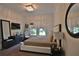 Modern bedroom with a platform bed, sleek furniture, and plenty of natural light at 4026 Nw 85Th Ter, Ocala, FL 34482