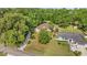 Beautiful aerial view of a home nestled among lush greenery with a long driveway at 5174 Se 41St Ave, Ocala, FL 34480